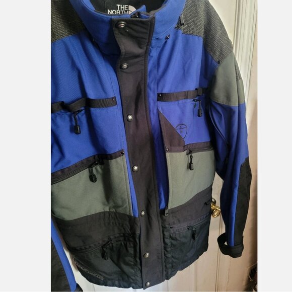 VTG The North Face Steep Tech Scot Schmidt Ski Jacket Mens XL Black Blue Gray - Picture 4 of 14